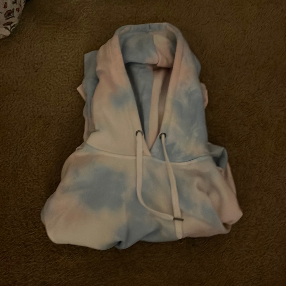 Pink tie die hoodie.